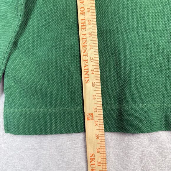 Vtg Waffle Knit Holiday Long Sleeve Women L Green Christmas Thermal Granny House - Picture 6 of 10